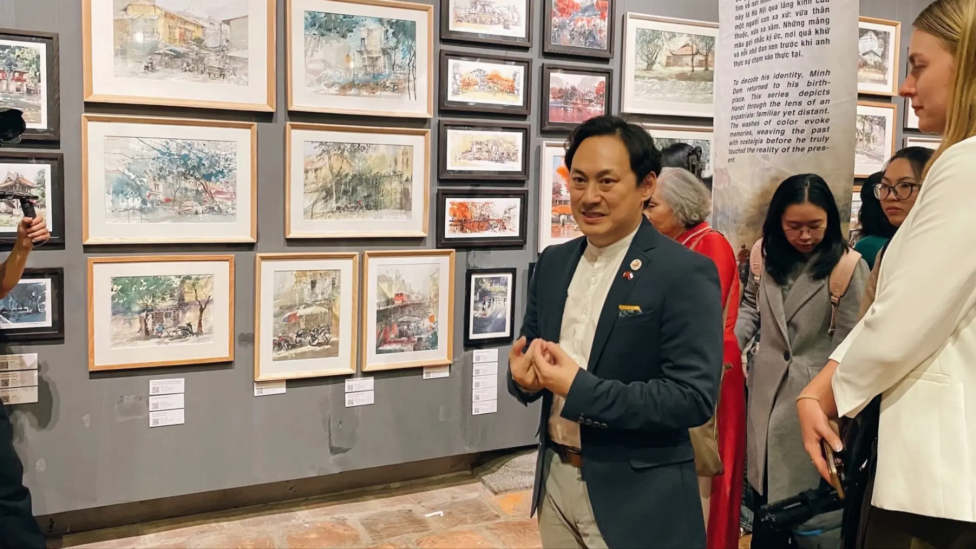 Triển lãm màu nước kết nối văn hóa Việt Nam - Ba Lan